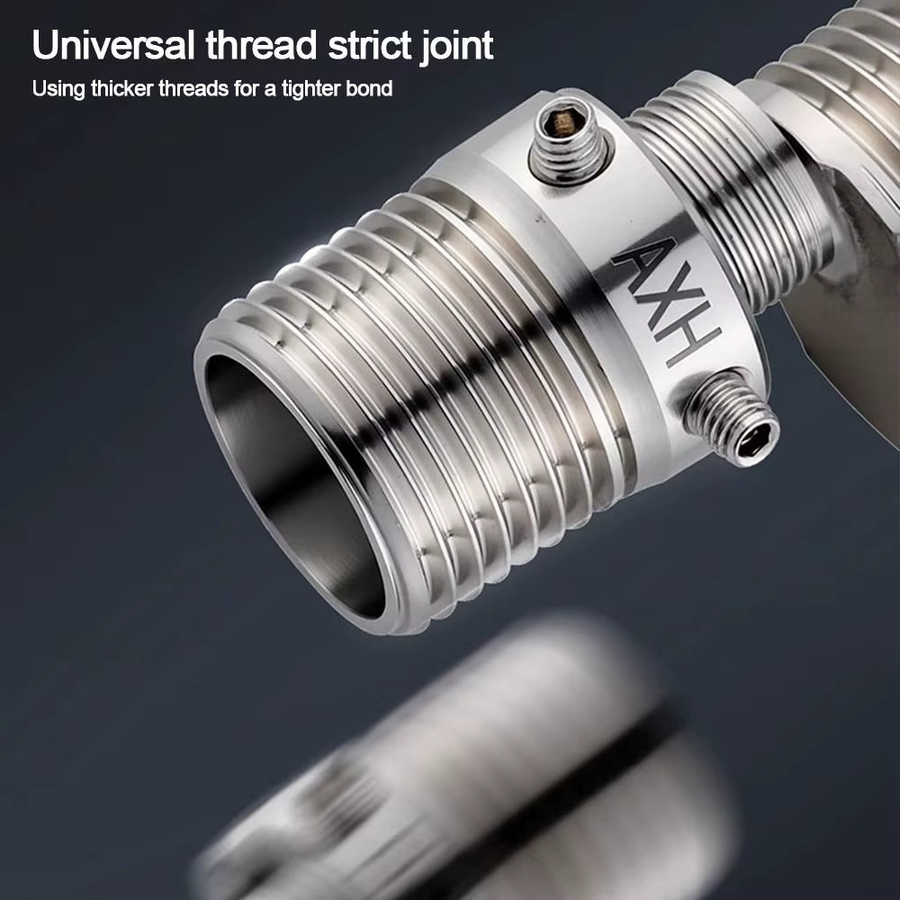 Abgewinkelter gebogener Duscharmatur-Adapter aus Edelstahl in Silber zur Wandmontage - Bild 4