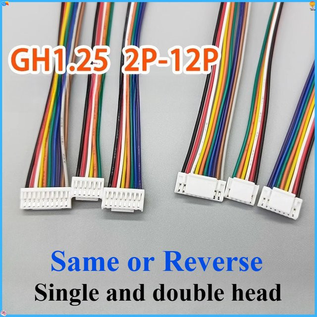 JST GH Serie 1.25mm Stecker-Verbinder Set, 10 Stück, verschiedene Polzahlen (2P/3P/4P/6P), für 28AWG Kabel - Bild 1