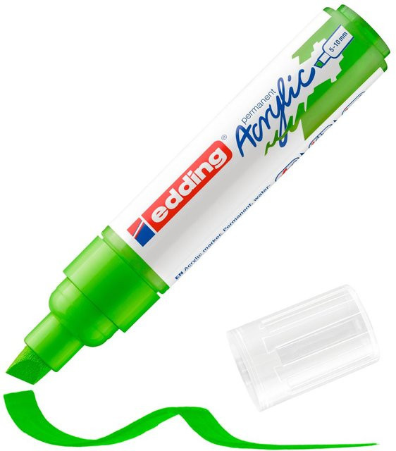 edding 5000 Acrylmarker Breit in Grün mit Keilspitze - Bild 1