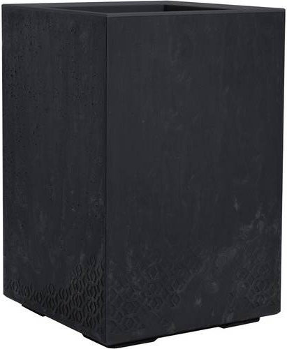 Siena Garden Pflanzkasten Faro Stone in Schwarz aus Polypropylen mit Beton-Optik B/T/H: 60 x 40 x 40 cm - Bild 1