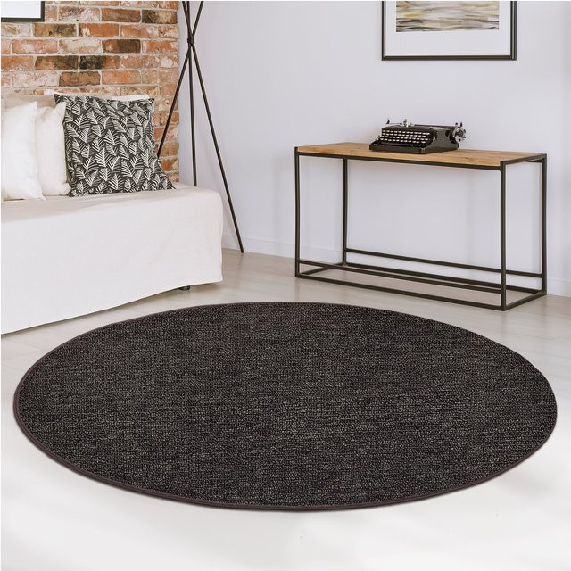 Karat Teppich London Rund Modern Dunkelbraun Ø 200 cm - Bild 2