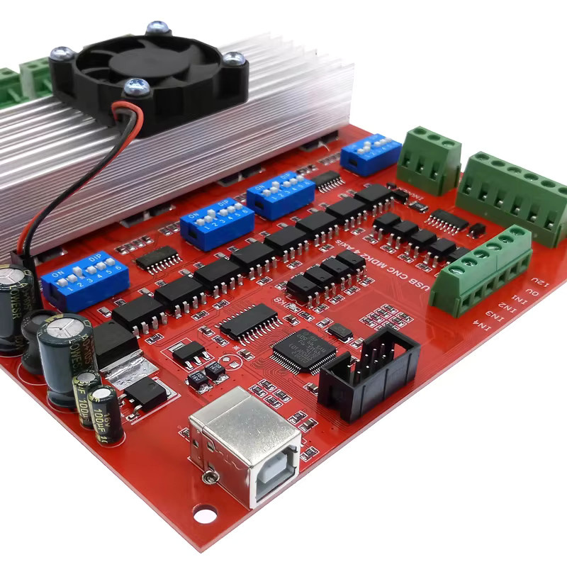 CNMAWAY MACH3 Super USB Motion Control Card für CNC-Fräsmaschinen mit 4 Achsen in Rot - Bild 3