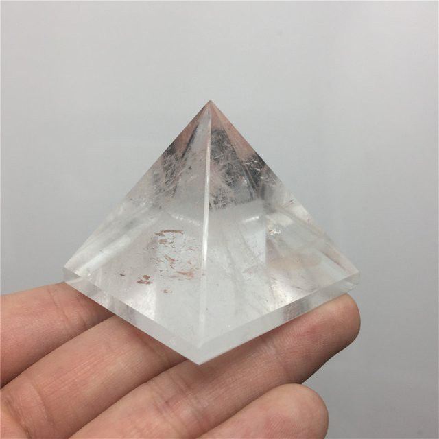 Natürliche weiße Quarzkristallpyramide von STONE BROTHERS, transparenter Rohstein für Reiki-Heilung - Bild 1