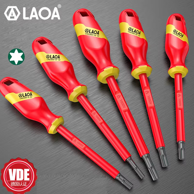 LAOA VDE Isolierter Pflaumenblüten-Schraubendreher 1000 V in Rot für Elektriker - Bild 2