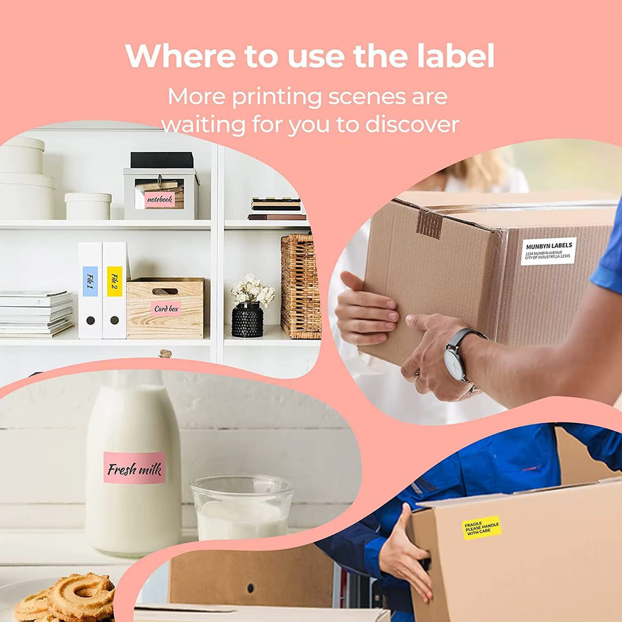 Phomemo M110 M200 Etikettenpapier selbstklebend, 1 Rolle, transparent, multipurpose Aufkleber für Barcode-Tags - Bild 2
