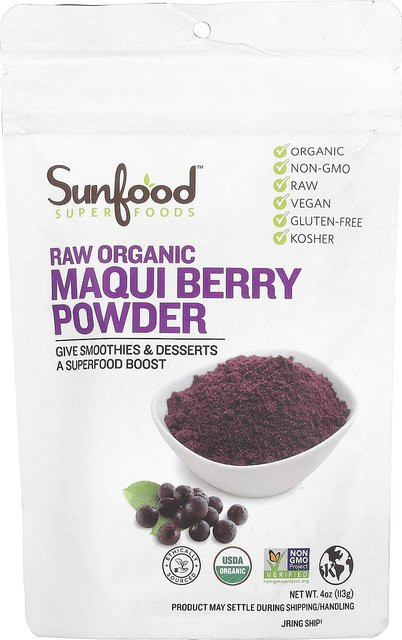 Sunfood Maqui-Beeren-Pulver Bio roh 113 g - Bild 1