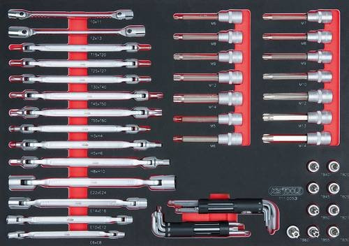 KS Tools Steckschlüsselsatz 53-teilig in 1/1 Systemeinlage, Multicolor - Bild 1