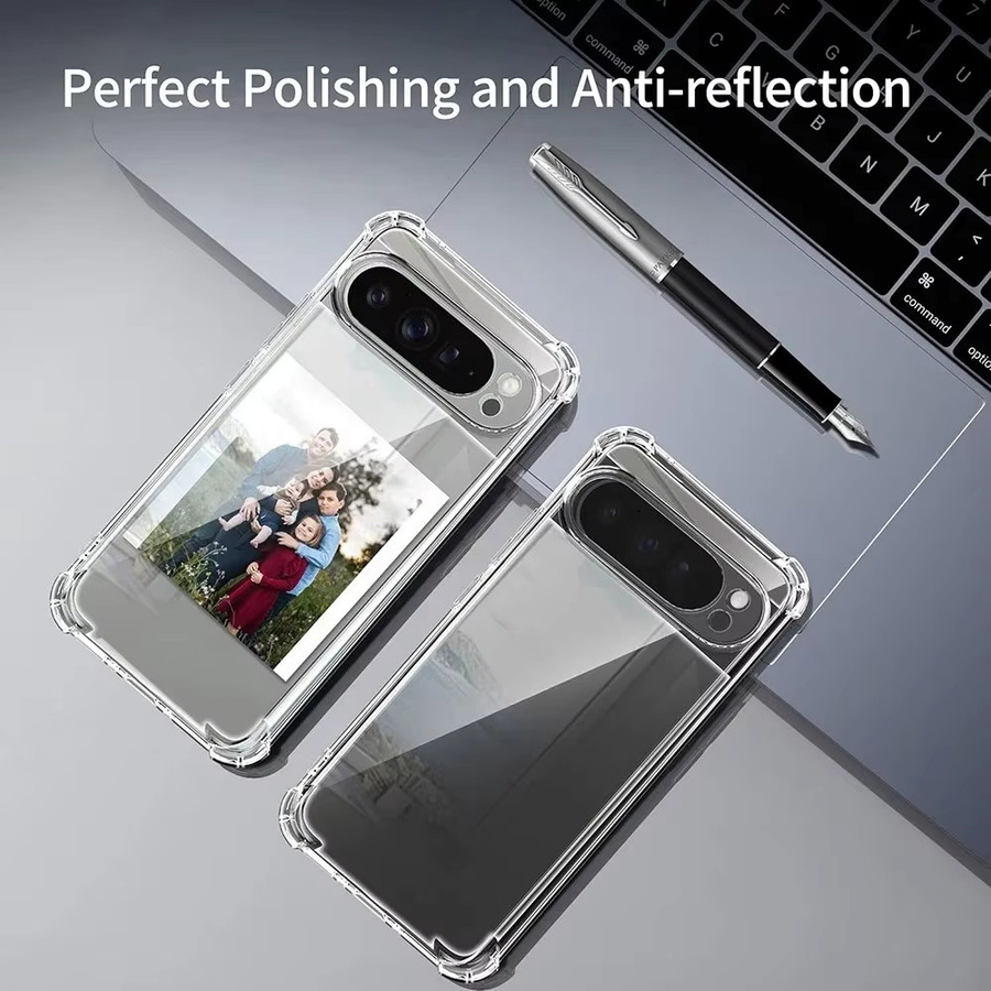 Stoßfeste Silikon-Schutzhülle für Google Pixel 10 9 8 7 6 Pro XL 9A 8A 7A 6a in Transparent mit Airbag-Stoßstangen-Schutz - Bild 3