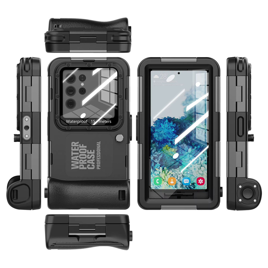Shellbox Professional wasserdichte Hülle für Samsung 4. Generation, IP68 Standard, 15m Tauchschutz, Schwarz - Bild 2