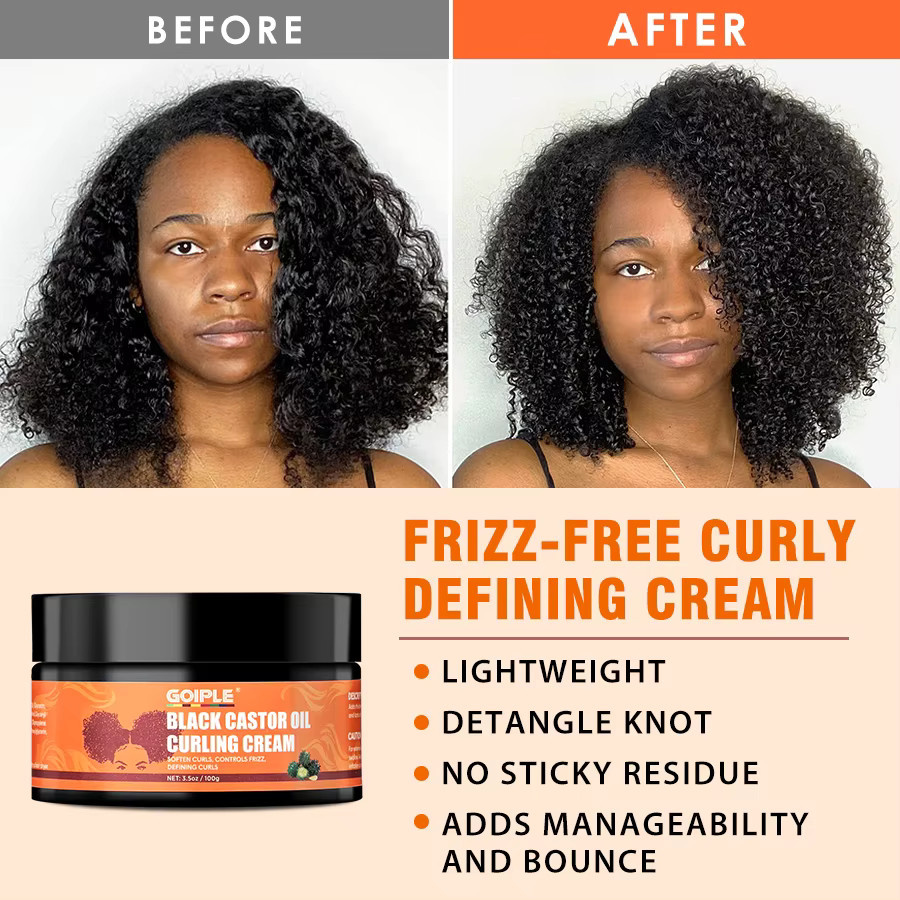 GOIPLE Lockencreme mit Rizinusöl, 100g, lockiges Haar - Bild 5