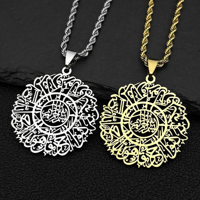 AFAWA Anhänger Halskette, Edelstahl, Gold, Unisex - Bild 1