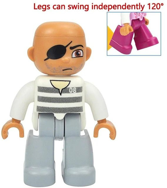 Yiran toy Familienfiguren Baustein, Prinzessin, Piraten, Polizei, ab 3 Jahren - Bild 1