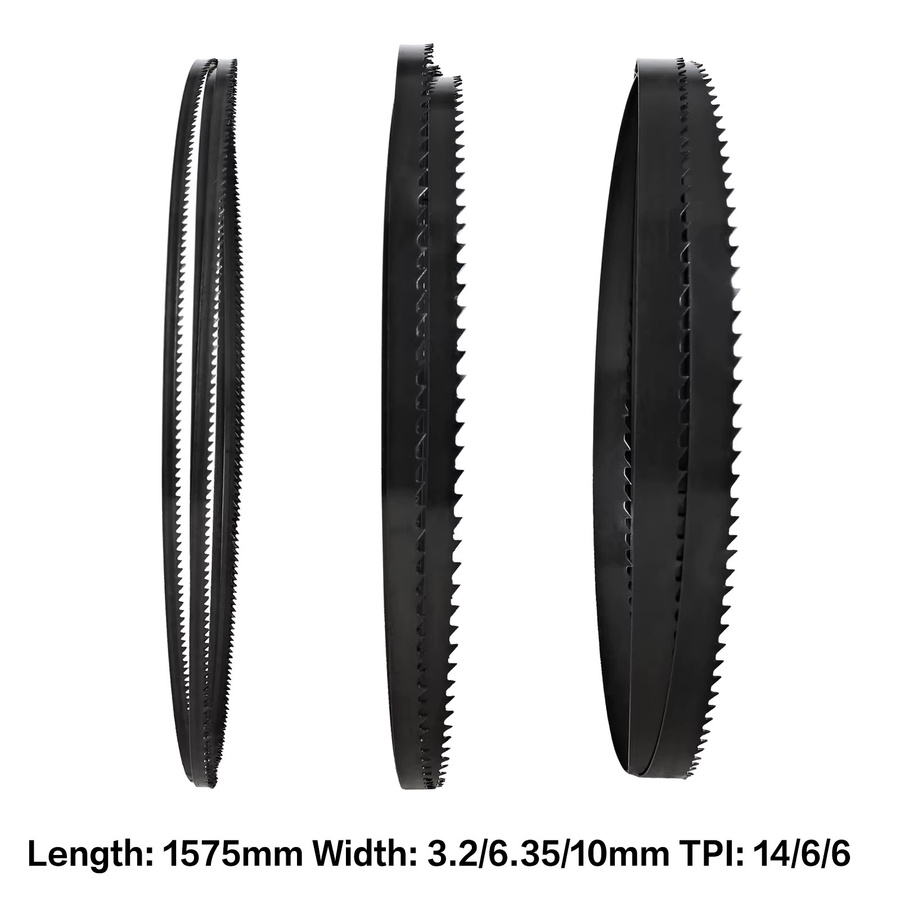 TASP 3-teiliges Bandsägeblatt-Set für 9 Zoll Bandsägen mit 6 TPI und 14 TPI, Länge: 1575 mm - Bild 2