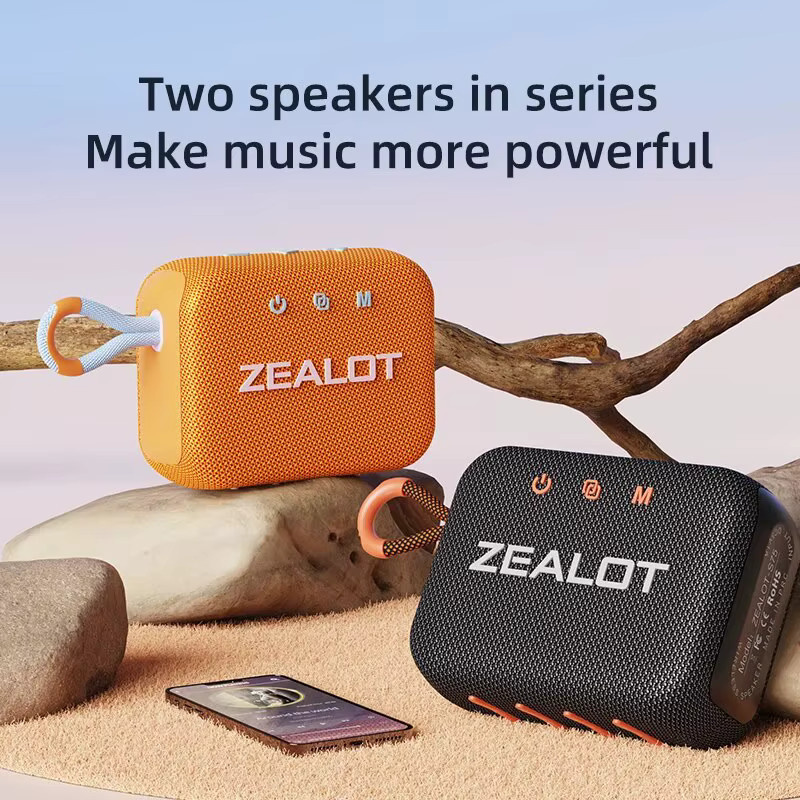 Zealot S75 Tragbarer Outdoor-Bluetooth-Lautsprecher mit Dual-Treiber, IPX6 wasserdicht, Schwarz - Bild 5