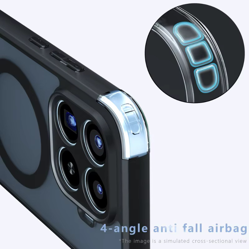 MagSafe Acryl Stoßfeste Hülle für Xiaomi 17T 17T Pro 15T Poco X8 X7 F7 F8 Pro mit Magnetischer Kabelloser Ladefunktion in Transparent und Schwarz - Bild 4