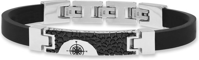 Save Brave Armband Edelstahl, Schwarz, Herren - Bild 1