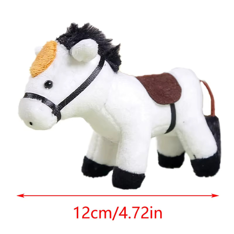 Langhaariger Pony-Anhänger, braunes Pferd, Plüsch, Stofftier - Bild 3
