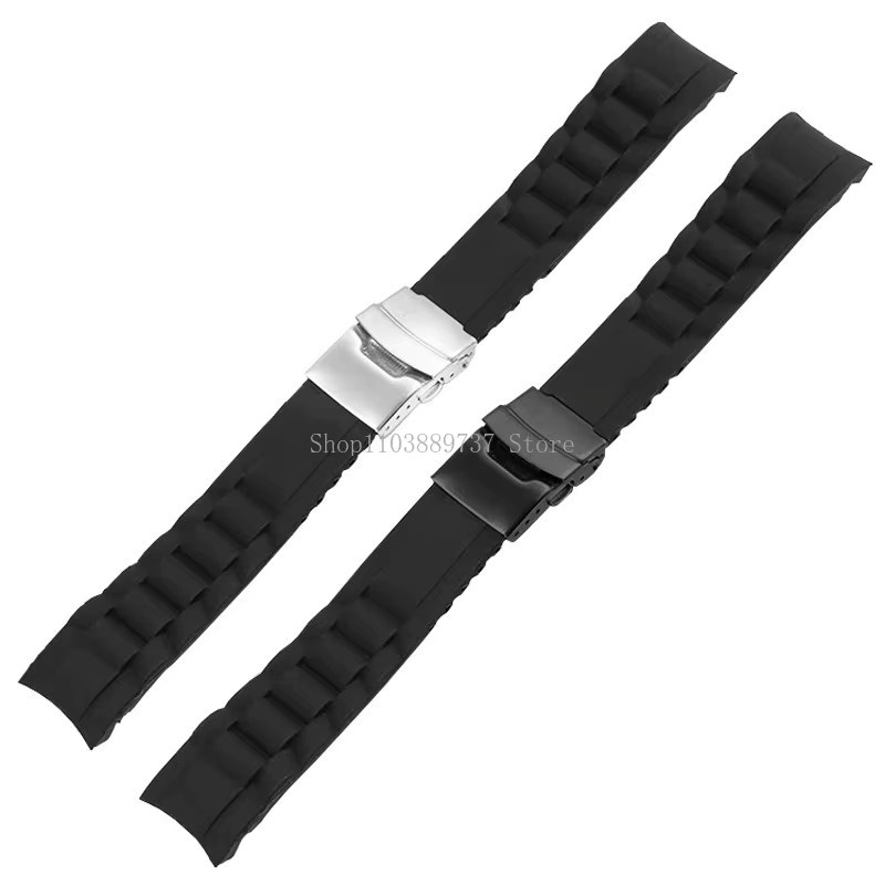asukaband Uhrenarmband Silikon, gebogenes Endband, Faltschließe, Unisex - Bild 2