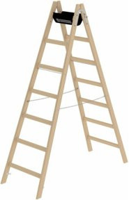 Günzburger Holz-Stehleiter in Braun mit 7 Sprossen - Bild 2