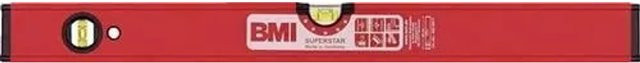 BMI Wasserwaage SUPERSTAR aus Aluminium in Rot mit Magnet, Länge: 120 cm - Bild 1