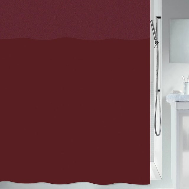 Spirella Duschvorhang Urbanko in Rot aus Polyester, wasserdicht und schimmelresistent, B/H: 180 x 180 cm - Bild 1