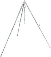 Petromax Dreibein-Set aus Stahl mit Kette und Haken in Silber, Aufstellhöhe: 88 cm bis 144 cm - Bild 1