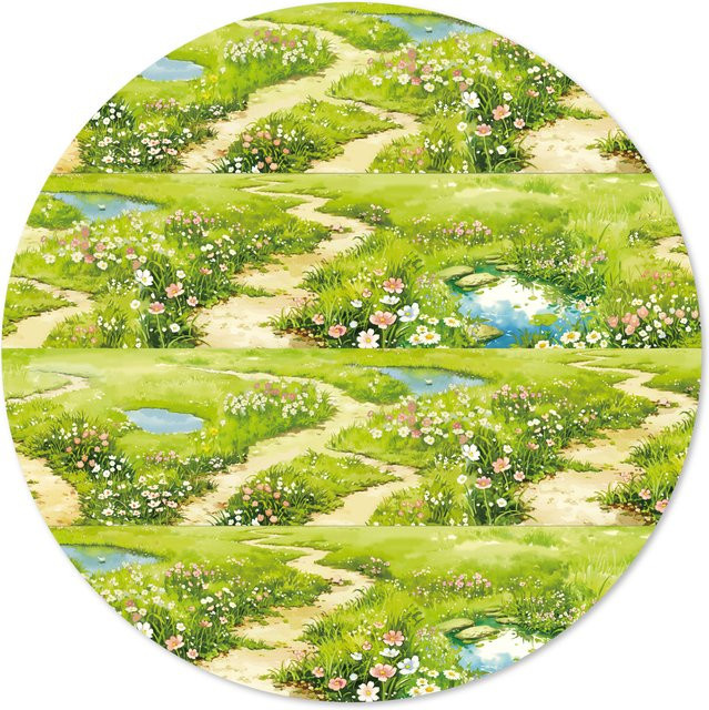 Etori Life Washi Tape Countryside Path Grassland Flower mit Waldfluss-Motiv, Multicolor, Breite: 6 cm, Länge: 2 m - Bild 1