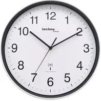 technoline WT 8030 Analoge Funk-Wanduhr in Schwarz, Silber oder Weiß mit modernem Design und runder Form, Durchmesser: 30 cm - Bild 1