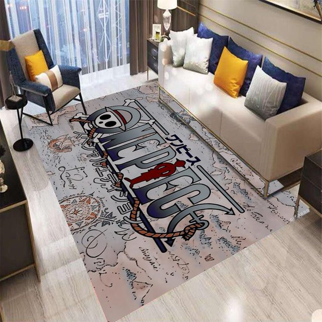 Miniso One Piece Anime Luff Bereichsteppich Rutschfest und Waschbar, B/T: 80 x 120 cm, Mehrfarbig - Bild 1