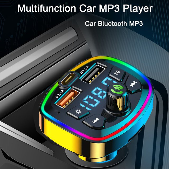 FireFrog Bluetooth 5.0 FM-Transmitter mit Freisprecheinrichtung und 20 W USB Super Quick Charge Adapter in Schwarz - Bild 1