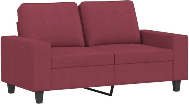 vidaXL 2-Sitzer-Sofa in Weinrot mit Stoffbezug und modernem Design, B/T/H: 154 x 80 x 77 cm - Bild 1