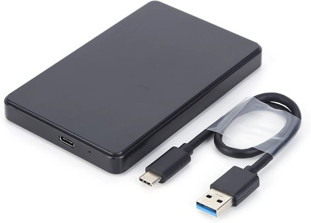 IRhasta 2,5 Zoll SATA zu USB 3.0 HDD-Gehäuse und mobile SSD-Festplattenhülle in Schwarz - Bild 1