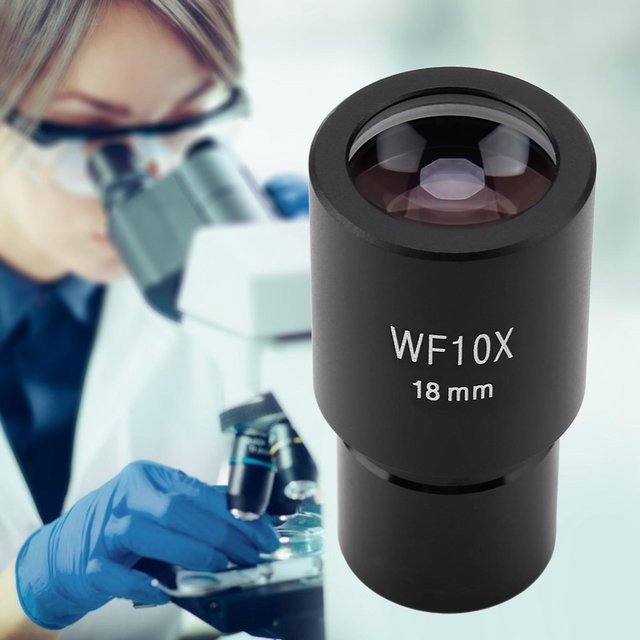 DM WF001 10X Weitfeld-Okular 23,2 mm für biologische Mikroskope in Schwarz - Bild 1