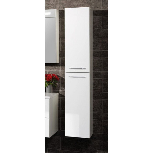 Fackelmann B.Clever Bad-Hochschrank in Weiß Hochglanz mit 2 Türen und Soft-Close, B/T/H: 30 x 31,8 x 159 cm - Bild 2