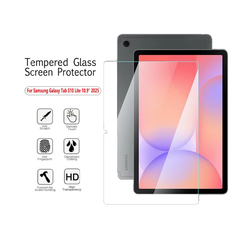 2er-Pack Displayschutzfolie aus gehärtetem Glas für Samsung Galaxy Tab S10 Lite 10,9 Zoll (2025) SM-X400 X406B, transparent, kratzfest - Bild 2