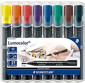 STAEDTLER Lumocolor 352 Permanentmarker Set, 8er-Pack, farbsortiert, feine Spitze - Bild 2