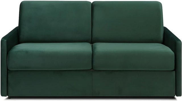 Vente-unique Schlafsofa Calife in Tannengrün mit Samtbezug und Ausziehfunktion für das Wohnzimmer - Bild 1