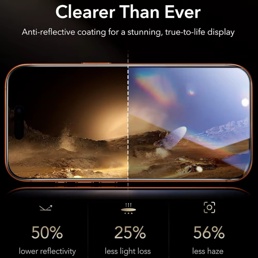 NNBILI 3er-Set Ultra HD Glänzende Panzerglas-Displayschutzfolien für iPhone 17 16 15 14 13 12 11 Pro Max und 17e, Transparent - Bild 4