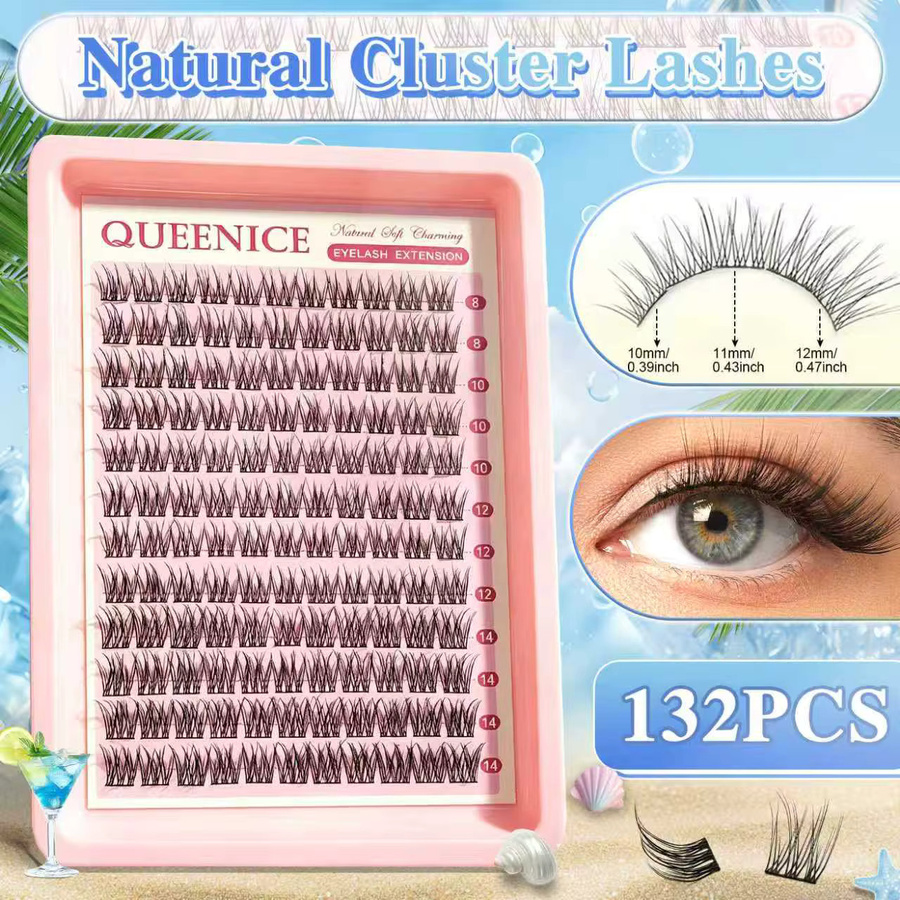 QUEENICE DIY Wimpernverlängerungs-Set, Black, Natürlich - Bild 4