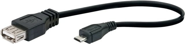 Schwaiger USB 2.0 Adapterkabel USB-A auf USB-A in Schwarz, Länge: 10 cm - Bild 1