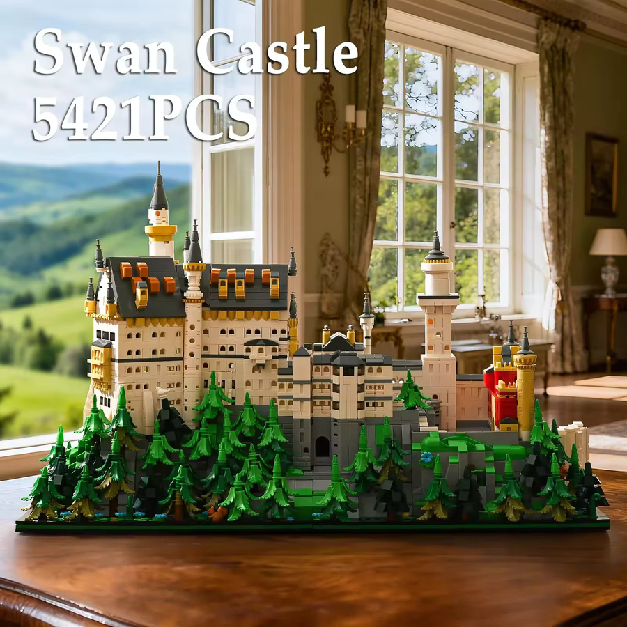 barweer Schwanensee Mittelalterliche Burg, Baustein-Modell, Fantasy, ab 14 Jahren - Bild 2