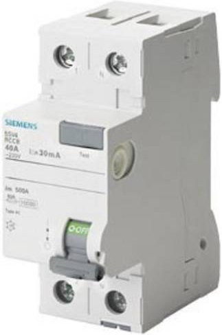 Siemens FI-Schutzschalter RCD 5SV4414-0 AC 40A 0,1A 230V in Weiß - Bild 1