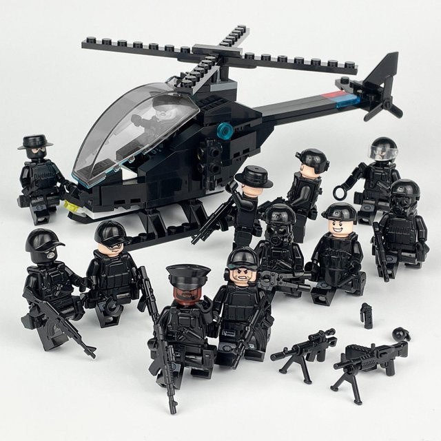 M-24 Spezialpolizeihubschrauber, Kleinpartikelmodell, 6-teiliges Set, ab 14 Jahren - Bild 1