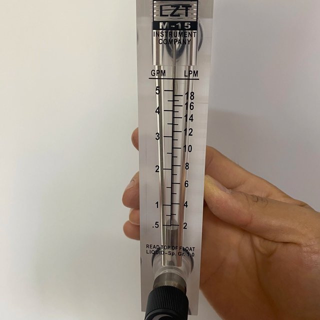 LOUCHEN ZM LZM-15T PMMA Flüssigkeitsdurchflussmesser als Panel-Rotameter mit Regelventil in transparent Ausführung - Bild 1