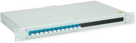 TELEGÄRTNER BASIS eco LWL-Panel mit Kupplungen, 12x LC Duplex, blau, OS2 - Bild 1