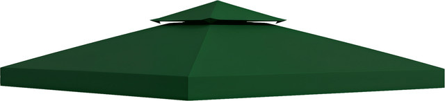 Outsunny Pavillondach Ersatz aus wasserabweisendem Polyester in Kohlegrau für Metall- und Gartenpavillons, 3 x 3 m - Bild 1