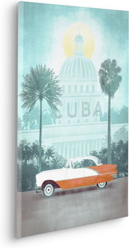 Komar Canvasbild Vintage Travel Cuba Leinwand in Blau und Mehrfarbig, B: 60 cm, H: 40 cm - Bild 1