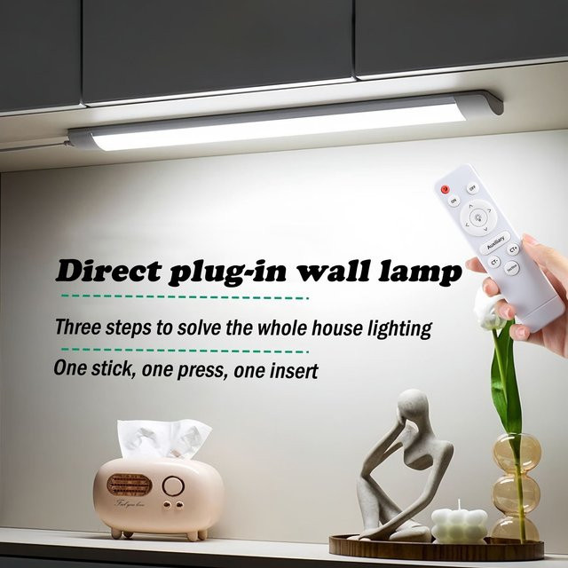 LANGYUE Dimmbare LED-Schrankleuchte mit Fernbedienung in Weiß für Küche und Wohnzimmer - Bild 1