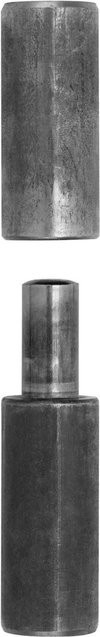 SO-TECH Anschweißband Rund aus Stahl in Schwarz Matt, Durchmesser: 25 mm, Höhe: 120 mm - Bild 1