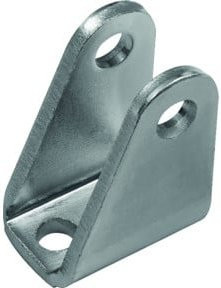 Riegler Schwenklager ISO6432 aus verzinktem Stahl in Silber, Kolben-Ø 12-16 mm, Bolzen-Ø 6 mm - Bild 1